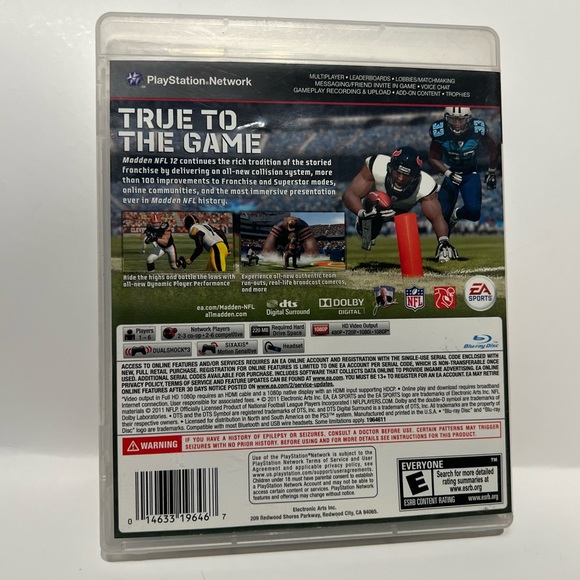 Madden NFL 12 on Playstation 3 (Pre-Owned) - Picture 2 of 3
